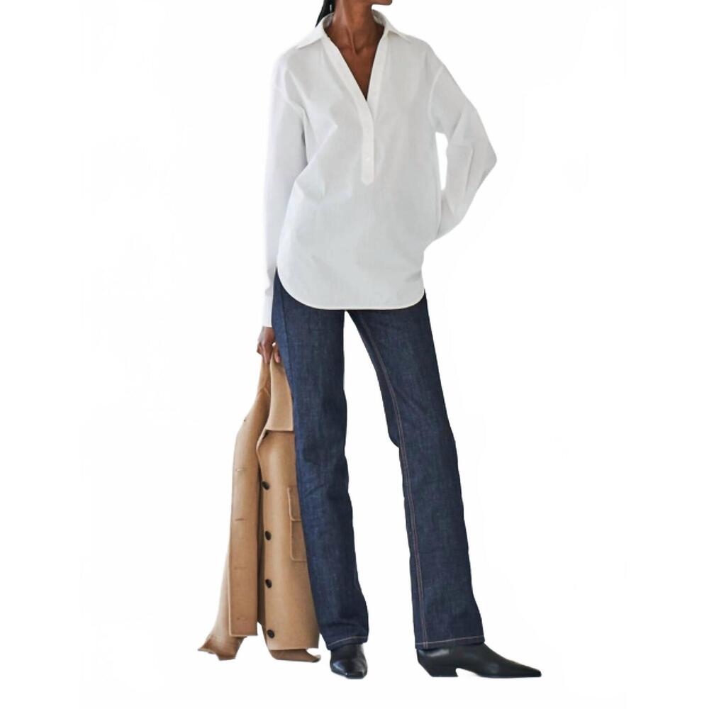 NEW KULSON emory long sleeve shirt in white